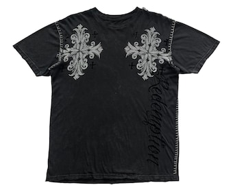 トップス y2k MONARCHY grunge Parker \"Dark Gothic\" Monarchy Cross Grunge Cyber Y2K Style T-shirt - Etsy