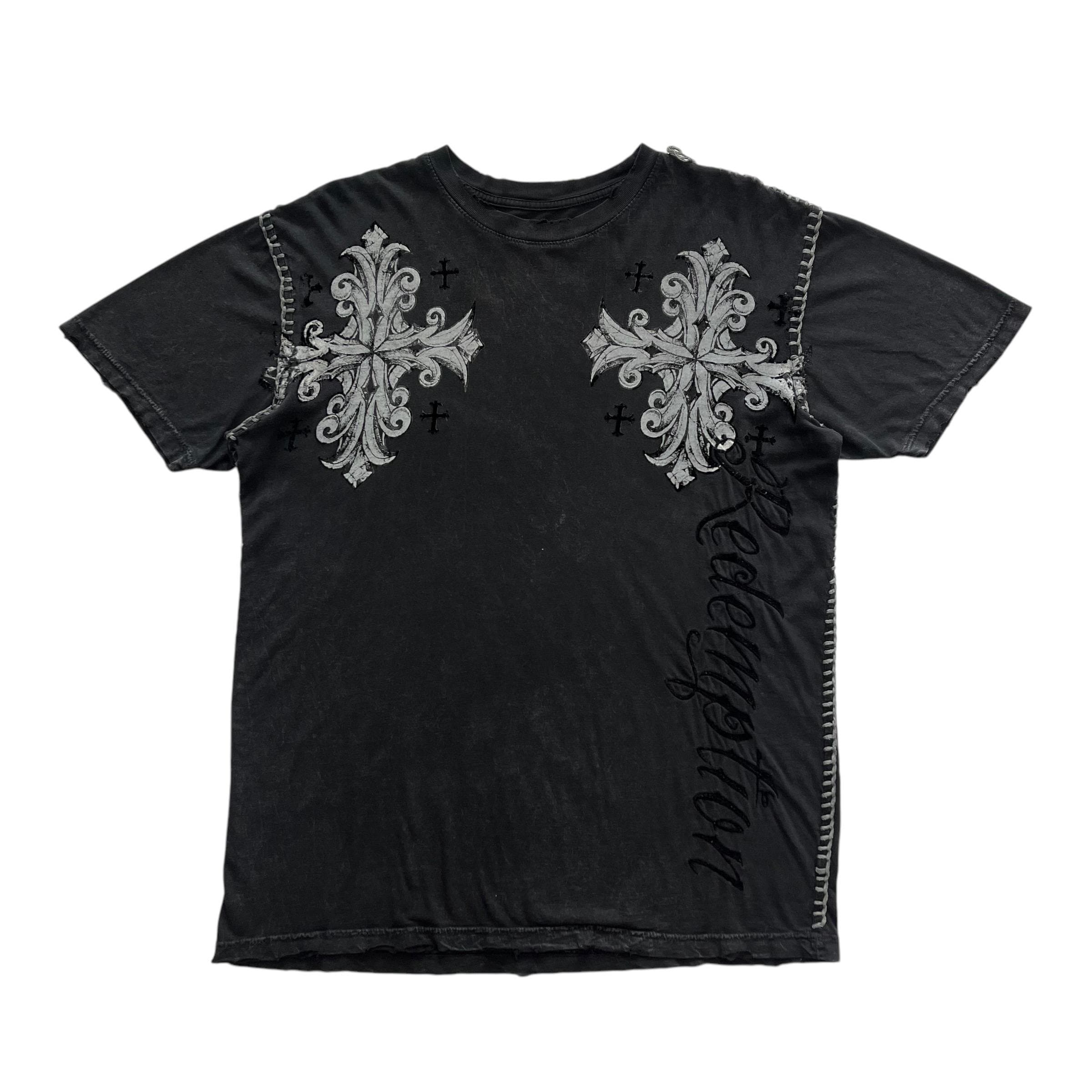 ArgueCulture金属感背骨ルーズTシャツ Y2Kテイスト Vintage Y2K Unearth Shirt Size Large Band Tour Metalcore