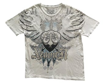 Xzavier Cross Wing Grunge Cyber Y2K Style T-shirt - Etsy