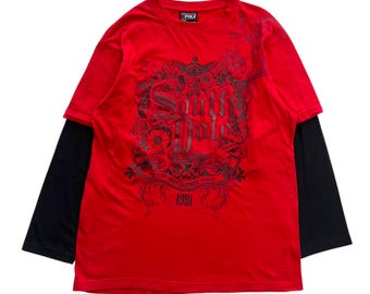 トップス diesel grunge boarder long sleeve shirt Men's Destroyed layered long-sleeve T-shirt | Black | Diesel