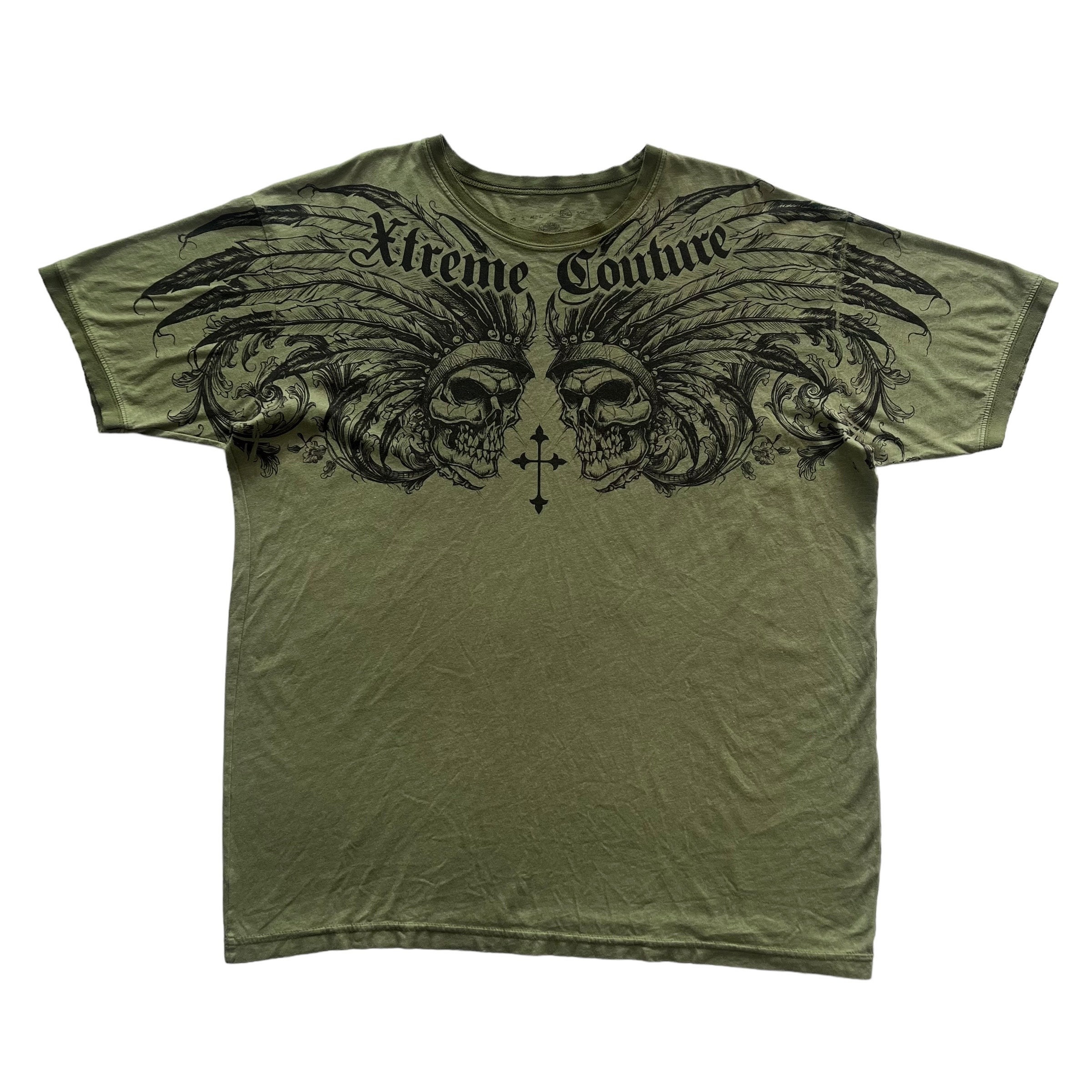 Xzavier Skull Cross Wing Grunge Cyber Y2K Style T-shirt - Etsy