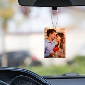 Custom Photo Car Air Freshener Rearview Mirror Ornament Air Freshener for Couple