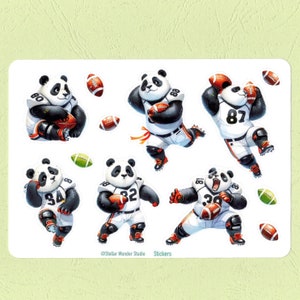 Stickervel - Panda | Voetbal | Sport| Schattige dieren | Festival | Dagboek | Planner | Plakboek | Cadeau-01