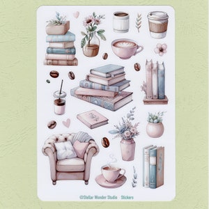 Stickervel - ontspannen lezen: duik in werelden die onvoorstelbaar zijnBoeken｜Koffie｜Bloem｜Liefde｜Festival｜Journaal｜Planner｜Plakboek｜Cadeau