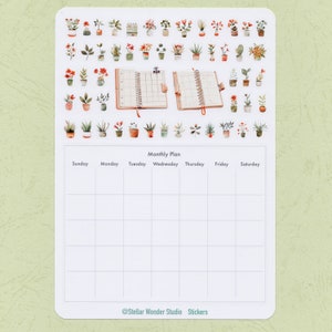 Planner Sticker Sheet — A ponta da caneta dança, plantando planos em cada página do caderno｜Diário｜Semanal｜Mensal｜Diário｜A fazer｜Álbum de recortes