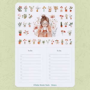 Planner Sticker Sheet — A ponta da caneta dança, plantando planos em cada página do caderno｜Diário｜Semanal｜Mensal｜Diário｜A fazer｜Álbum de recortes