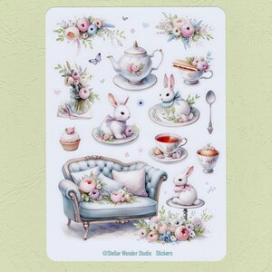 Sticker Bogen - Ostern | Fröhliche Party | Hase | Frühling | Garten | Ei | Freund | Blume | Zeitschrift | Planer | Tagebuch | Gästebuch |Geschenk-2