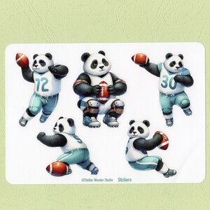 Stickervel - Panda | Voetbal | Sport| Schattige dieren | Festival | Dagboek | Planner | Plakboek | Cadeau-02