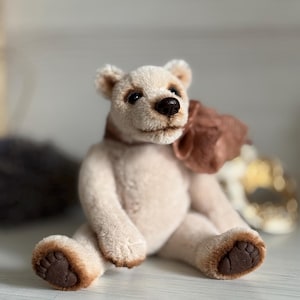 collectible bear, classic bear, vintage bear, best gift, teddy, artist teddy bear, little bear, primitive memory bear for gift