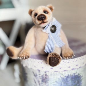 collectible bear, classic bear, vintage bear, best gift, teddy, artist teddy bear, little bear, primitive memory bear for gift