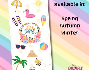 Hello Summer Savings Tracker, Cash Stuffing, Budget Binder Trackers, Save Money, Cash Envelopes, Budgeting, Money Saver, Presents, Gifts
