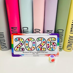 2026 roll the colour Saver, Cash Stuffing, Budget Binder Trackers, Save Money, Cash Envelopes, Budgeting, Money Saver, Presents, Gifts image 1