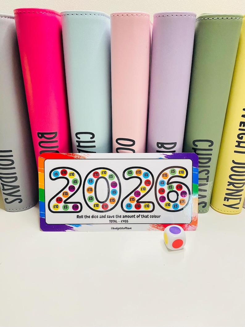 2026 roll the colour Saver, Cash Stuffing, Budget Binder Trackers, Save Money, Cash Envelopes, Budgeting, Money Saver, Presents, Gifts image 1