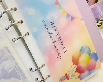 personalised Birthday trackers (NEW DESIGN) and Vellum Wallets, Cash Stuffing, Budgeting