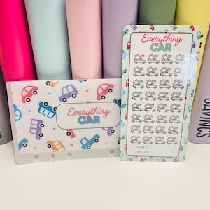 Everything Car Savings Tracker and wallet, cash Stuffing, Budgeting, A6 binder, Save money,  Envelope method, Budget, Challenge