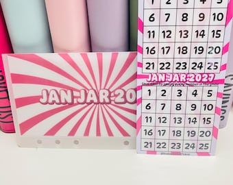 JanJar Savings Tracker with Zip Wallet | January Sinking Fund | Cash Stuffing Budget Planner