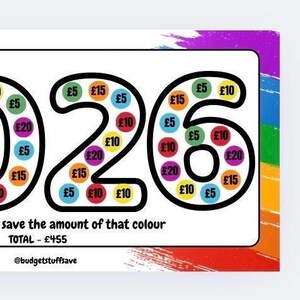 2026 roll the colour Saver, Cash Stuffing, Budget Binder Trackers, Save Money, Cash Envelopes, Budgeting, Money Saver, Presents, Gifts image 5