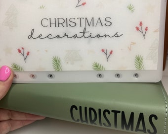 Christmas Vellum Wallets, Personalised,  Green Design