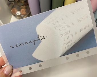 A6 Reciepts Vellum Wallet for Cash Stuffing, Budgeting, Wallets, Save, Cash, Organise