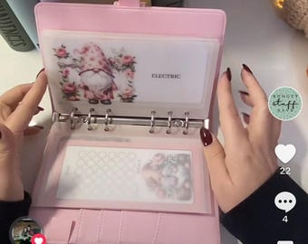 CUSTOM Pink floral Gonk Design Vellum wallet