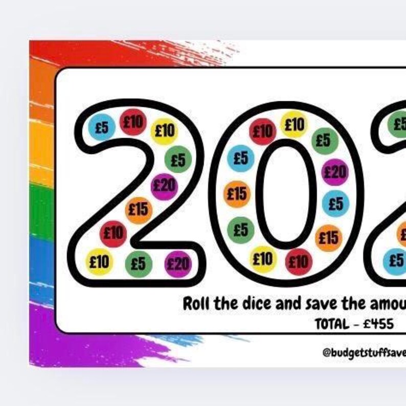 2026 roll the colour Saver, Cash Stuffing, Budget Binder Trackers, Save Money, Cash Envelopes, Budgeting, Money Saver, Presents, Gifts image 4