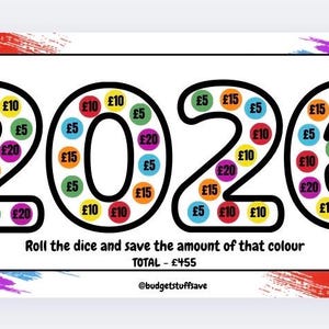 2026 roll the colour Saver, Cash Stuffing, Budget Binder Trackers, Save Money, Cash Envelopes, Budgeting, Money Saver, Presents, Gifts image 3