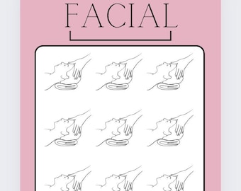 Facial Savings Tracker, Laminated Cash Stuffing Wallet, Budget Binder Insert