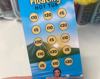 Floating Hot Tub Challenge Savings Tracker & wallet, cash Stuffing, Budgeting, A6 binder, Save money,  Envelope method, Budget, bucket list