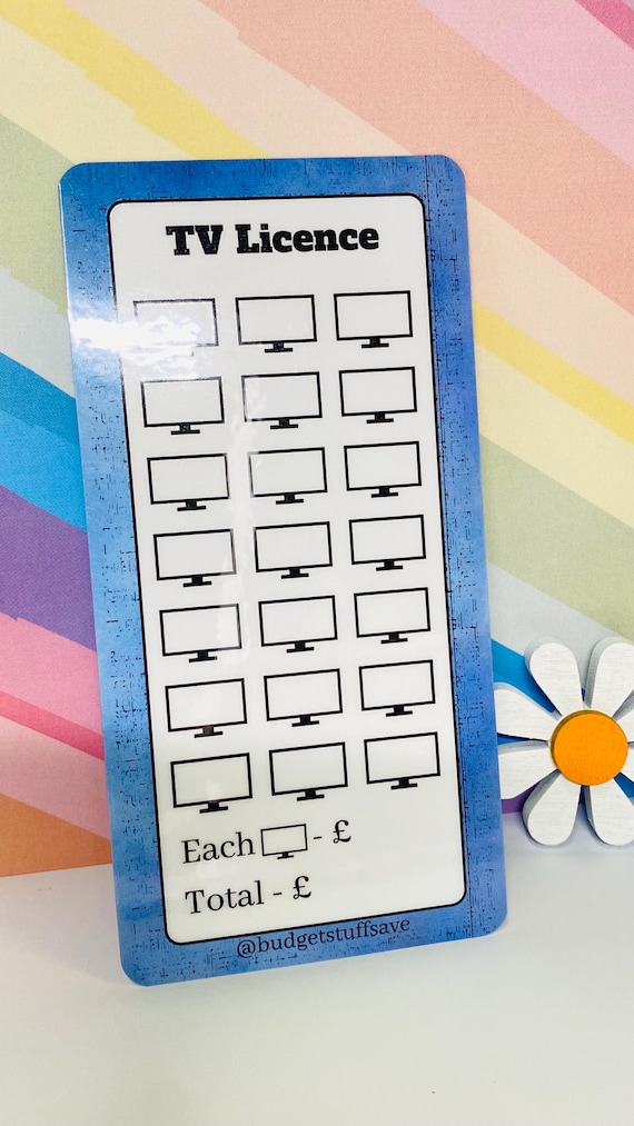 TV Licence Tracker, Laminated Budget Binder Savings Challenge