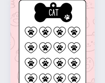 Cat Savings Tracker, Cash Stuffing, Budgeting, Pink/Blue, Cat, Pet, Saver, Tracker, Organise