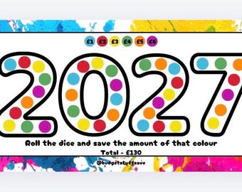 2027 Savings Tracker, Budget Binder Insert, Laminated Money Saver (A6)