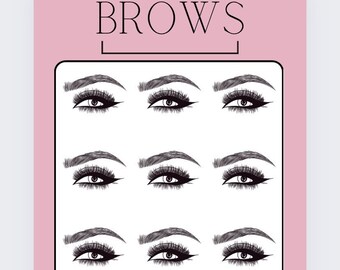 Laminated Eyebrows Savings Tracker, Budget Binder Insert