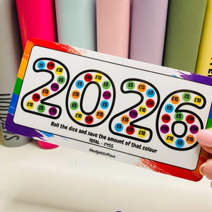 2026 roll the colour Saver, Cash Stuffing, Budget Binder Trackers, Save Money, Cash Envelopes, Budgeting, Money Saver, Presents, Gifts image 2