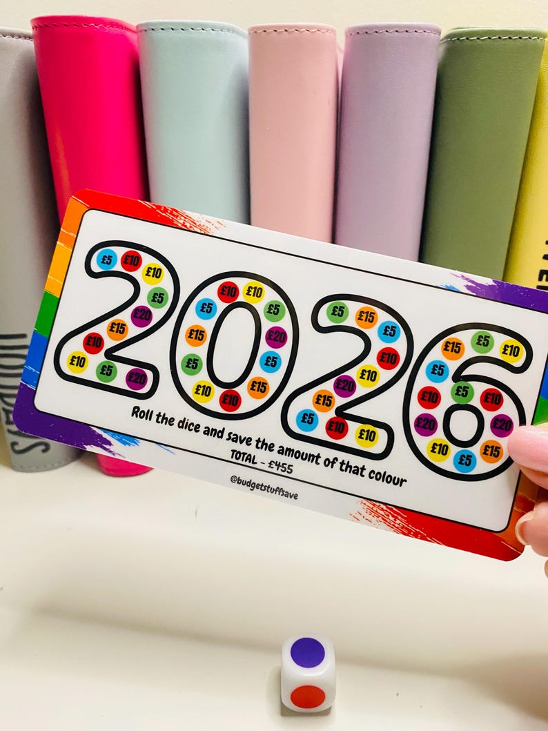 2026 roll the colour Saver, Cash Stuffing, Budget Binder Trackers, Save Money, Cash Envelopes, Budgeting, Money Saver, Presents, Gifts image 2