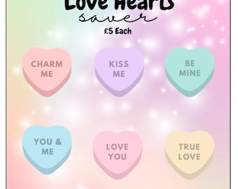 Love Hearts Mini Tracker, Cash Stuffing, Budgeting, Budget Binder, Tracker, Save, Money, Challenge