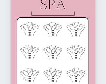 Spa Savings Tracker, Laminated Cash Stuffing Budget Binder