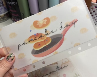 Pancake day Vellum Wallet, Cash Stuffing, Budgeting