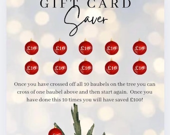 Gift Card Saver, Cristmas Savings Tracker, cash Stuffing, Budgeting, A6 binder, Save money,  Envelope method, Budget, Challenge