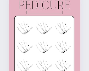 Pedicure Savings Tracker and zip wallet, Cash Stuffing, Budgeting