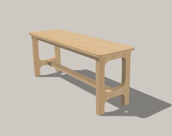 CNC Bench DXF SVG Files, 18mm Plywood (Digital Download)