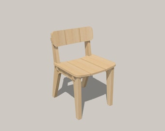 Planos para sillas CNC: archivos DXF y SVG (descarga digital)