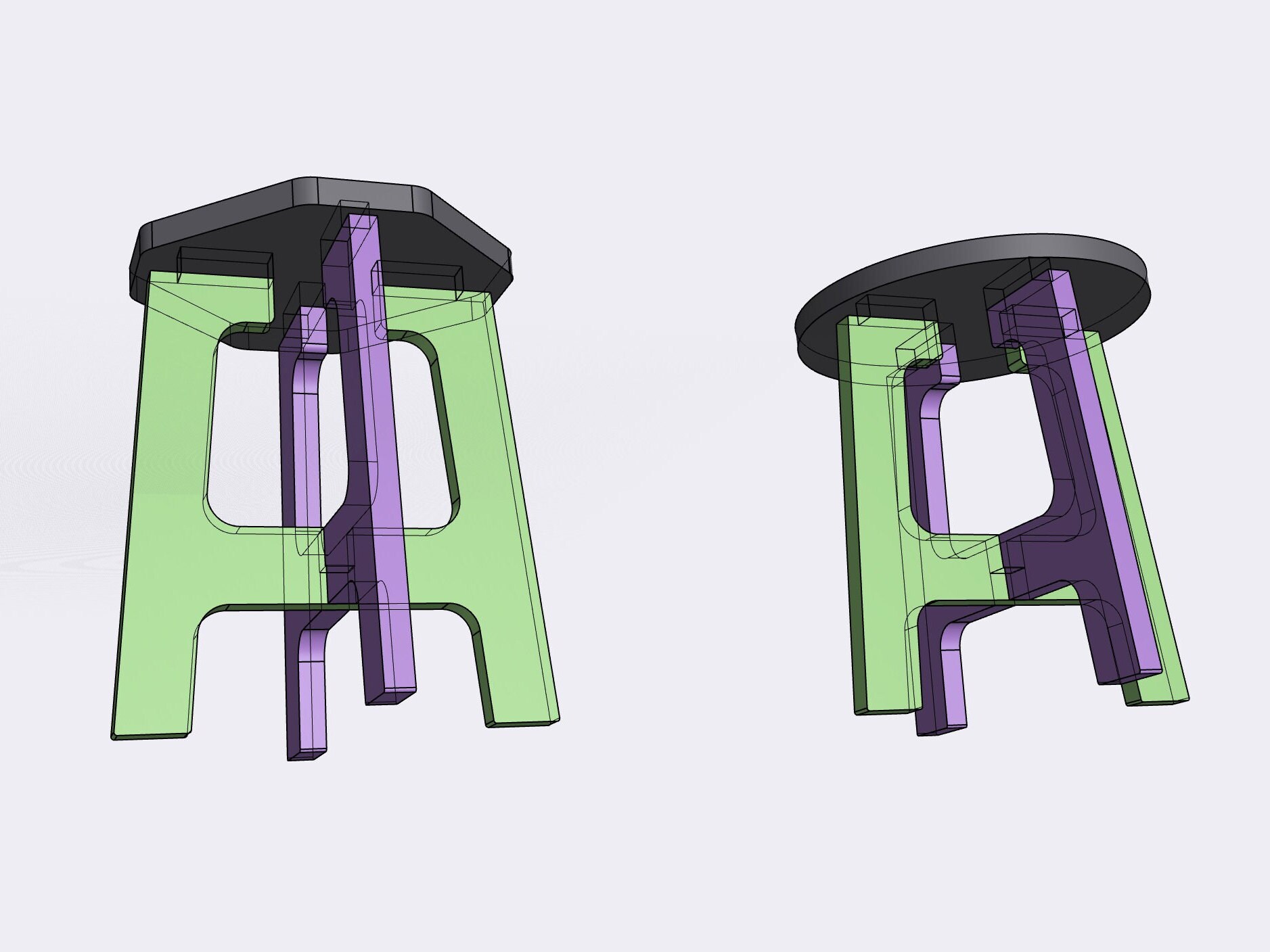 Stool Handle Template CNC Stool Template, Woodworking (svg, Dxf, Pdf) - Etsy