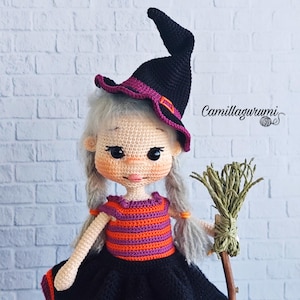 Halloween Doll Pdf, Witch Toy, Amigurumi Pattern, Crochet Witch, Cute Witch, English Pattern, Digital Pdf Pattern, Halloween Crafts, Diy,
