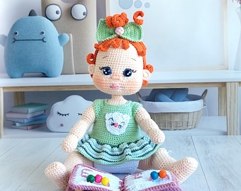 Honey Doll Pdf,Diy English Pattern, Baby With Bottle,Cat Pattern, Crochet Bottle,Amigurumi Baby Toys,Cute Doll Amigurumi, Crochet Dress,Doll