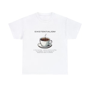 Unisex existentialismfilosofi bomullst-t-shirt