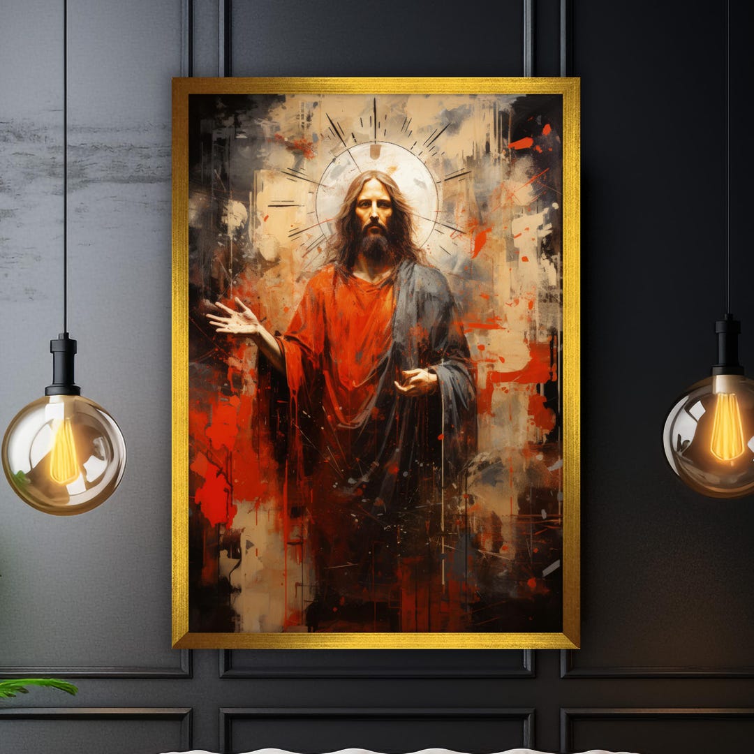 Jesus Christ Canvas Painting, Jesus Wall Painting, Christian Home Decor ...