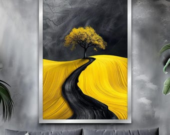 風景画、カラフルな木の絵、現代アート、キャンバスの油絵 - Etsy 日本
