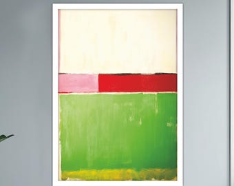 Mark Rothko Green and Yellow Canvas Painting, Rothko Wall Painting, Decor, Modern Artwork, Wall Art, Gift, Ready to Hang Canvas Painting