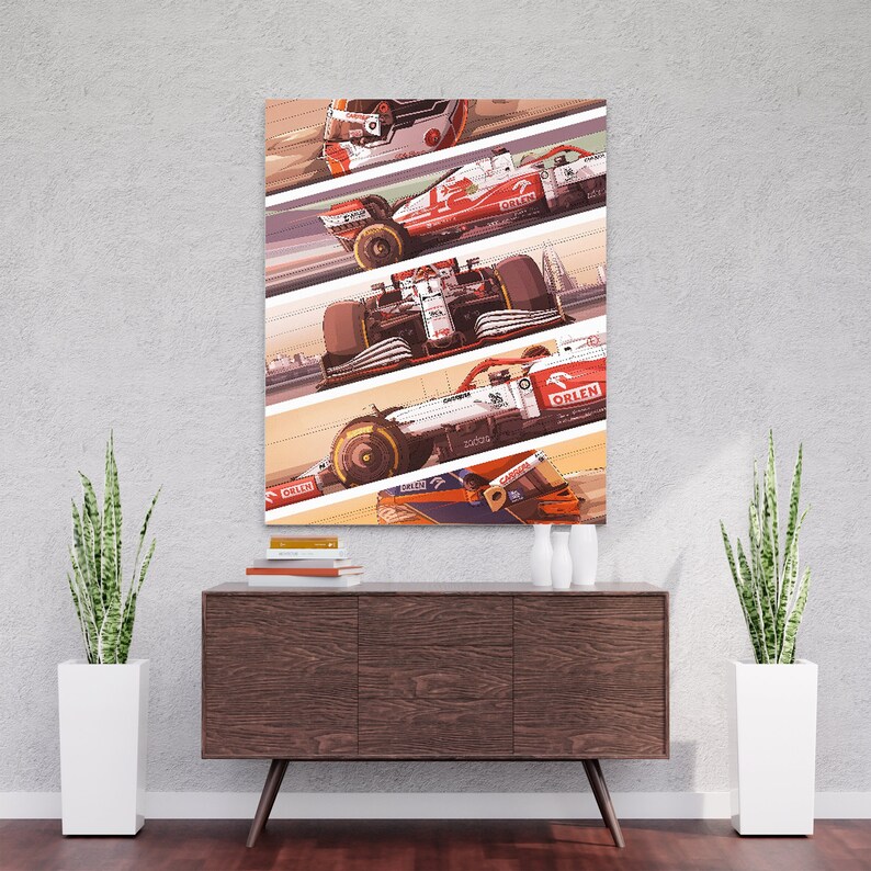 Formula 1 Canvas Wall Art, Racing Car Designed Poster, Car Lover Wall