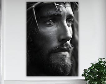 Jesus Christ Canvas Painting, Christian Wall Painting, Jesus Home Decor, Artwork, Modern Wall Art, Gift, Ready to Hang Canvas Painting